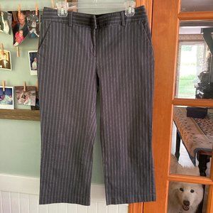 Express Gray Pinstripe Capris, size 10